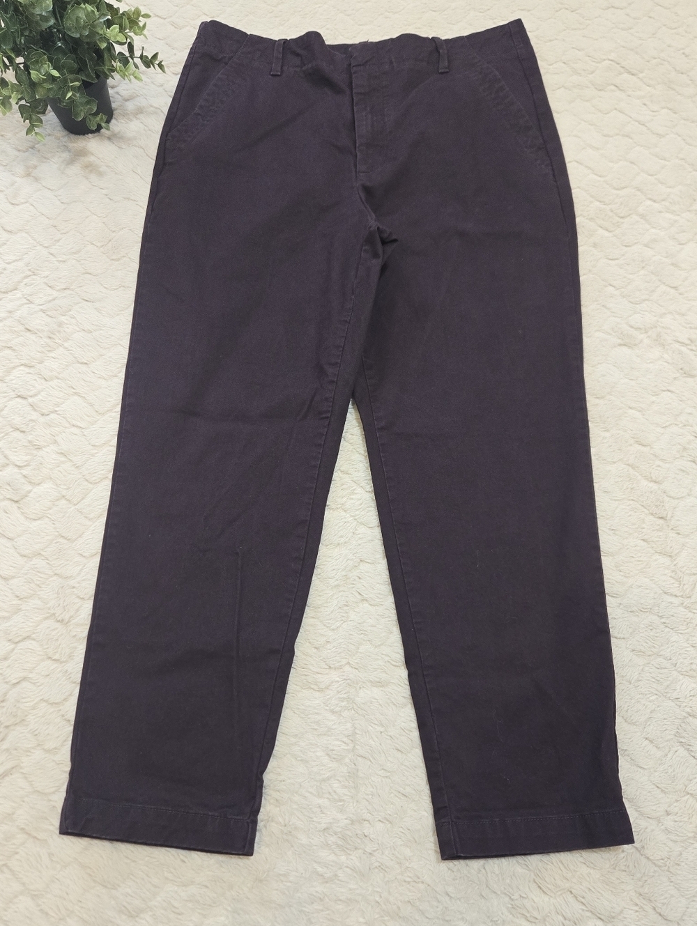 Banana Republic Plum Purple Slim Fit Authentic Chinos, Size 12